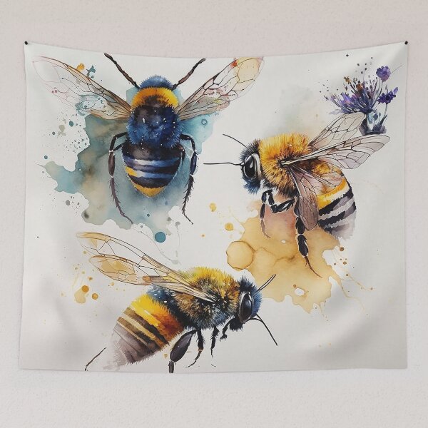 Artikelvorschau, honey bees watercolor entworfen und verkauft von shokA Design.