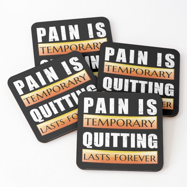 Item preview, Pain is Temporary Quitting Lasts Forever - Inspirational quotes about pain designed and sold by Alice-Elgawi.