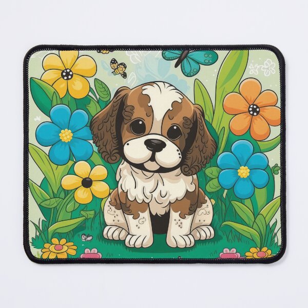 Item preview, Cute Puppy in Colorful Background designed and sold by SoloSeal.