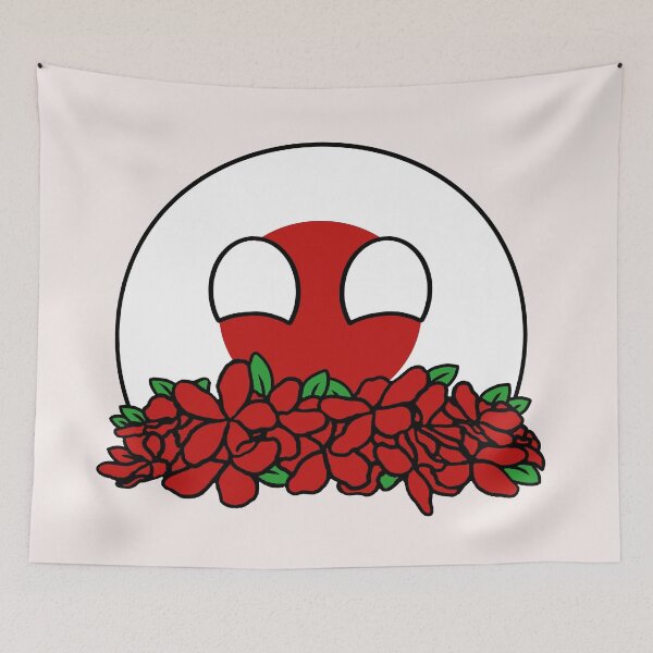 Item preview, countryballs japan play flowers designed and sold by EveryCuteThings.