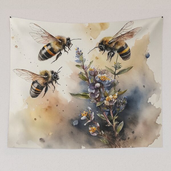 Artikelvorschau, honey bees watercolor entworfen und verkauft von shokA Design.