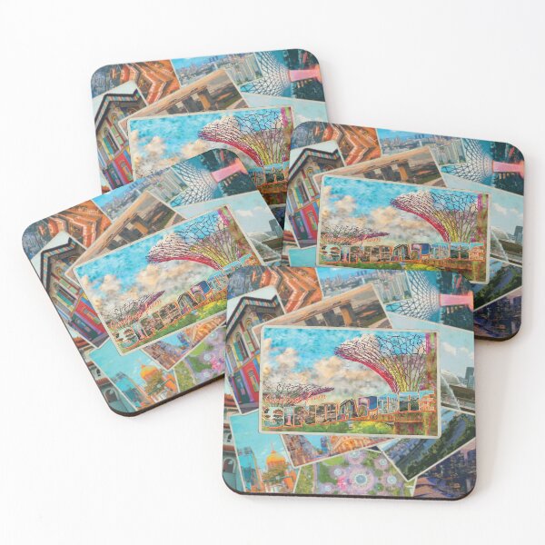 Item preview, Greetings from Singapore colorful vintage style retro souvenir designed and sold by DeveloperProp0.