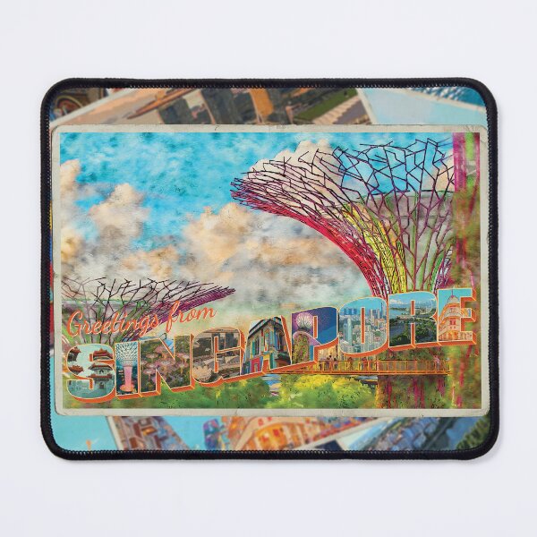 Item preview, Greetings from Singapore colorful vintage style retro souvenir designed and sold by DeveloperProp0.