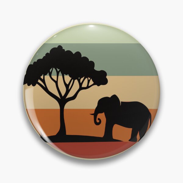Item preview, Elephant and Acacia Tree on a Gradient Background designed and sold by Creation Station Boutique USA.