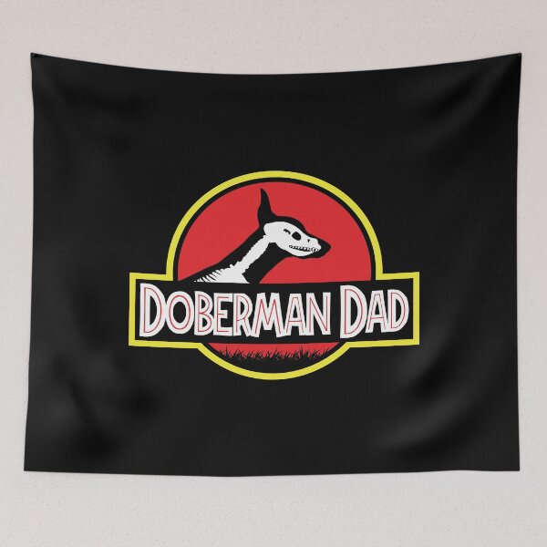 Item preview, (For Dark Background) Jurassic Doberman Pinscher Dad designed and sold by More Cute Dogs.