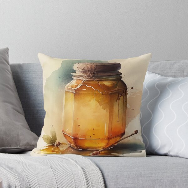 Artikelvorschau, honey bottle watercolor entworfen und verkauft von shokA Design.