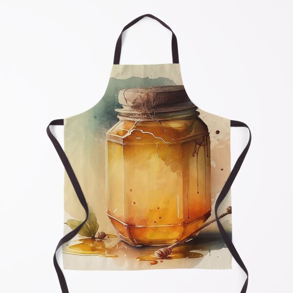 Aperçu de l'œuvre honey bottle watercolor créée et vendue par shokA Design.