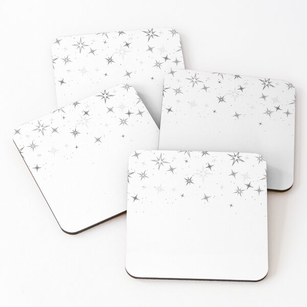 Item preview, flat design silver stars background designed and sold by SabinArt.