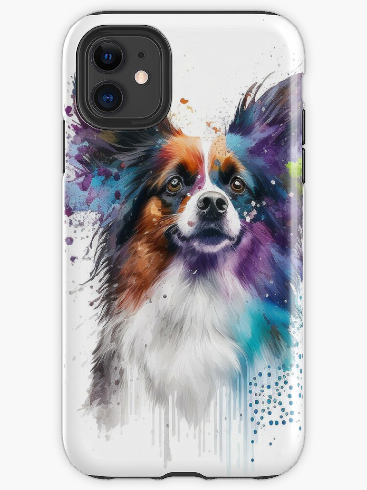 iPhone 12 mini Papillon Dog | Colorful Dog Breed Design Case