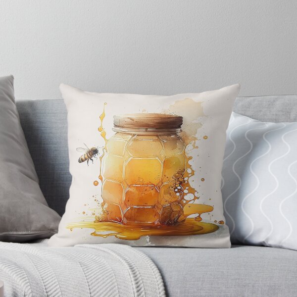 Artikelvorschau, honey bottle watercolor entworfen und verkauft von shokA Design.