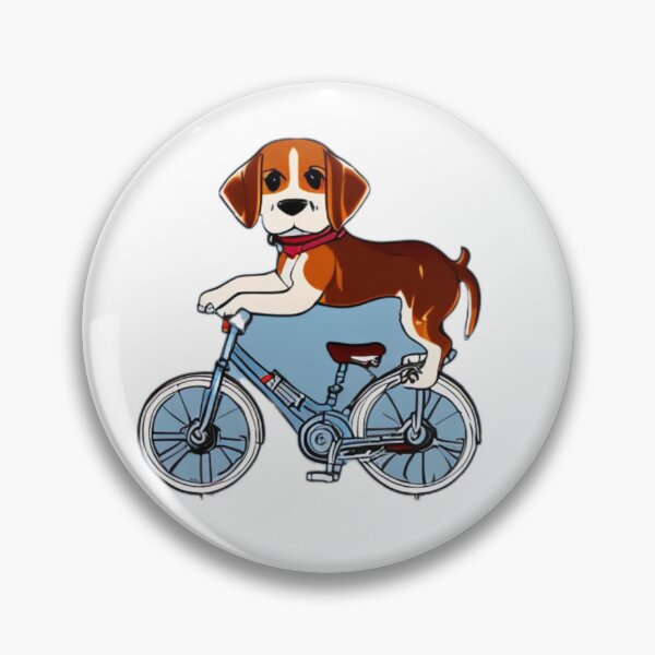 Item preview, Cute Beagle Puppy Riding A Bike designed and sold by HeavenlyMuse23.