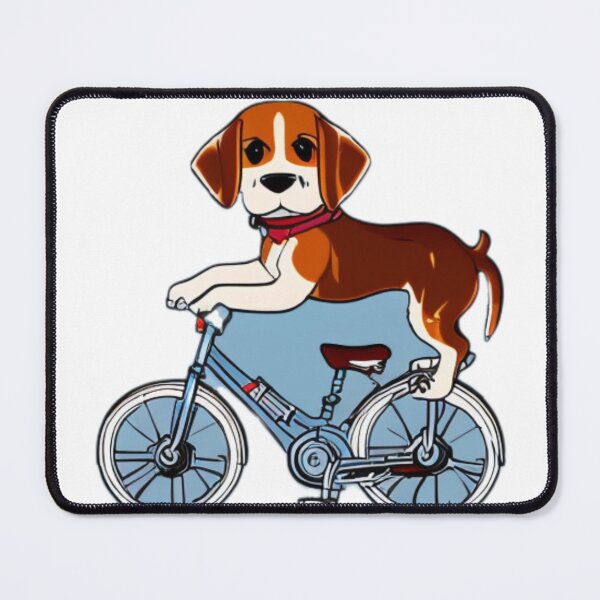 Item preview, Cute Beagle Puppy Riding A Bike designed and sold by HeavenlyMuse23.