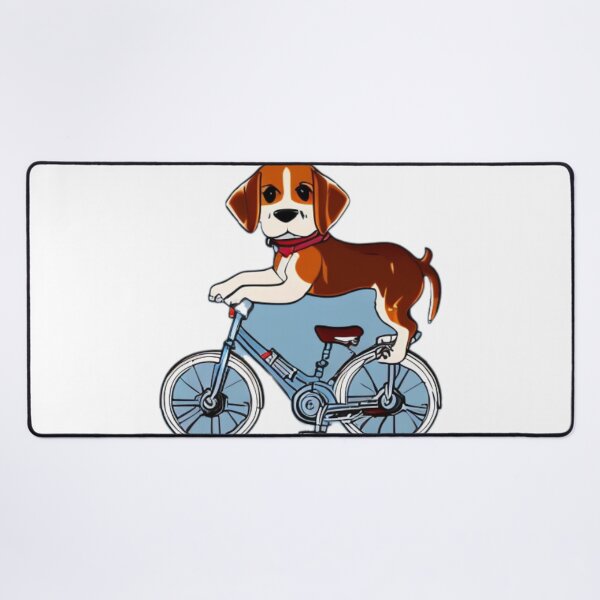 Item preview, Cute Beagle Puppy Riding A Bike designed and sold by HeavenlyMuse23.