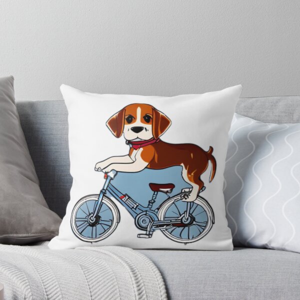 Item preview, Cute Beagle Puppy Riding A Bike designed and sold by HeavenlyMuse23.