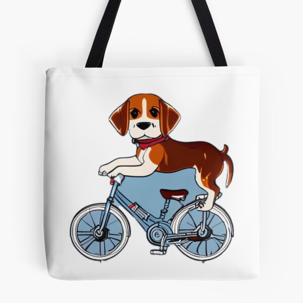 Item preview, Cute Beagle Puppy Riding A Bike designed and sold by HeavenlyMuse23.
