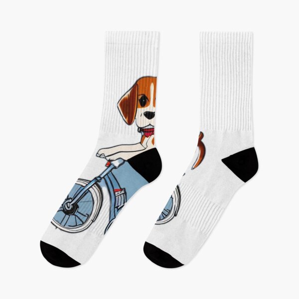 Item preview, Cute Beagle Puppy Riding A Bike designed and sold by HeavenlyMuse23.