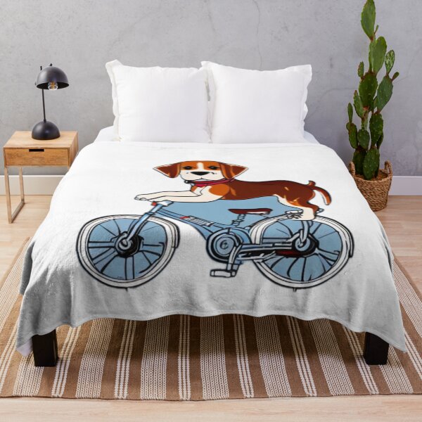Item preview, Cute Beagle Puppy Riding A Bike designed and sold by HeavenlyMuse23.