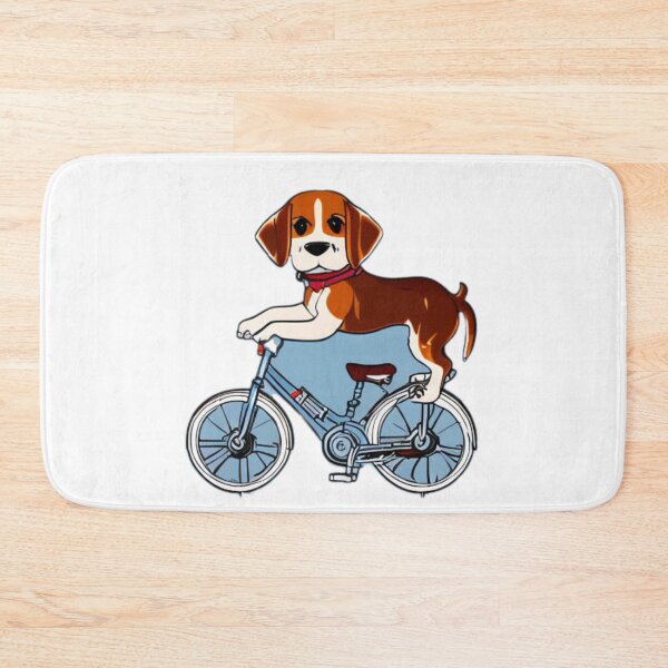 Item preview, Cute Beagle Puppy Riding A Bike designed and sold by HeavenlyMuse23.