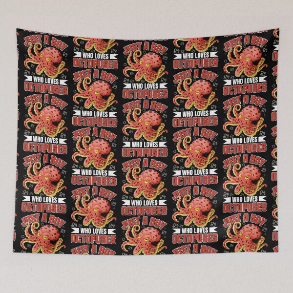 Item preview, Just A Boy Who Loves Octopuses  - Funny Gifts for Octopuses Lovers by FanityPrints designed and sold by FanityPrints.