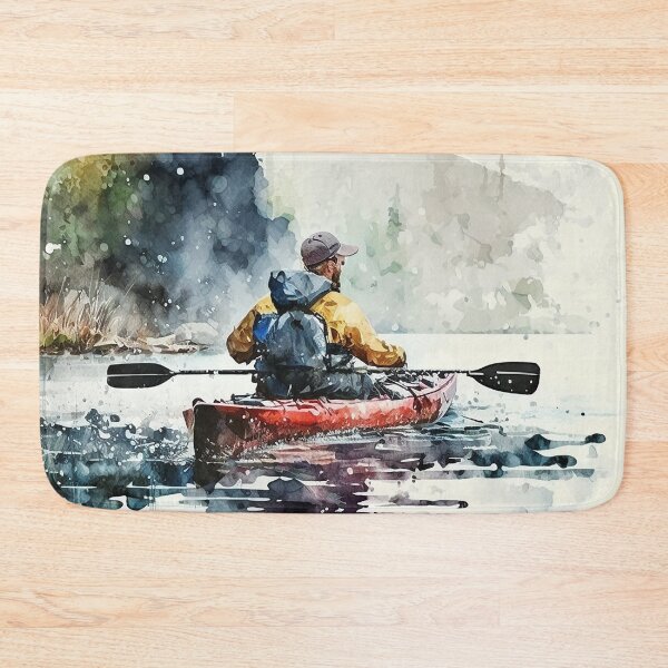 Aperçu de l'œuvre kayaking watercolor créée et vendue par shokA Design.