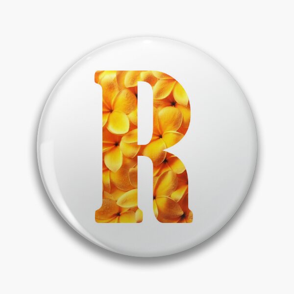 Artikelvorschau, R Botanical Monogram. Detailed YELLOW Flowers Drawing Sticker entworfen und verkauft von Cici-Chan.