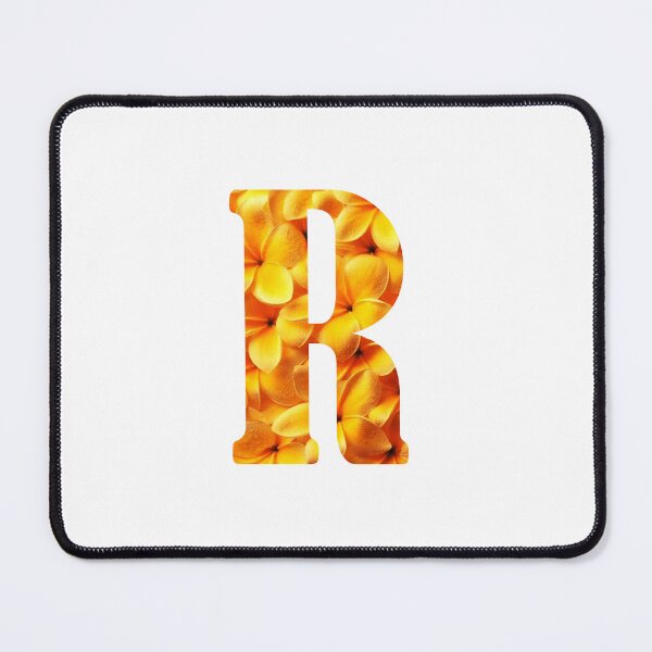 Artikelvorschau, R Botanical Monogram. Detailed YELLOW Flowers Drawing Sticker entworfen und verkauft von Cici-Chan.