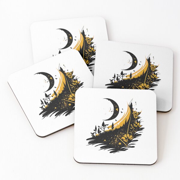 Item preview, Gold and Black Landscape designed and sold by ShadowAndSlate.