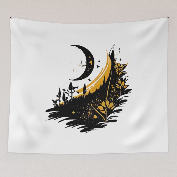 Item preview, Gold and Black Landscape designed and sold by ShadowAndSlate.