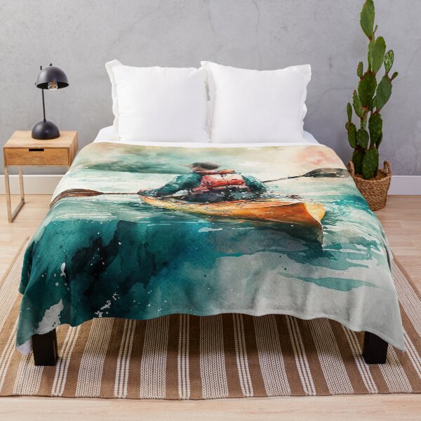 Item preview, kayaking watercolor designed and sold by shokA Design.