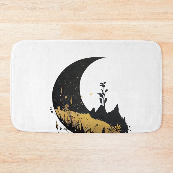 Item preview, Black and Gold Crescent Landscape designed and sold by ShadowAndSlate.