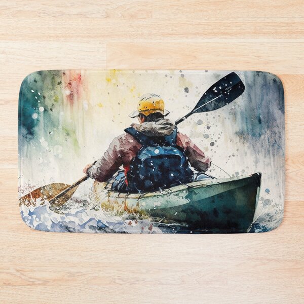 Aperçu de l'œuvre kayaking watercolor créée et vendue par shokA Design.