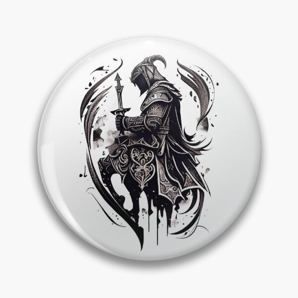Artikelvorschau, Medieval Knight Sketch in Black Ink entworfen und verkauft von ShadowAndSlate.