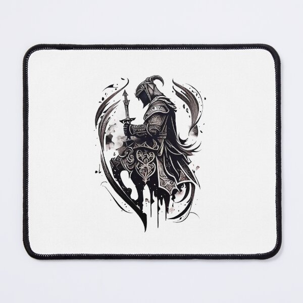 Item preview, Medieval Knight Sketch in Black Ink designed and sold by ShadowAndSlate.