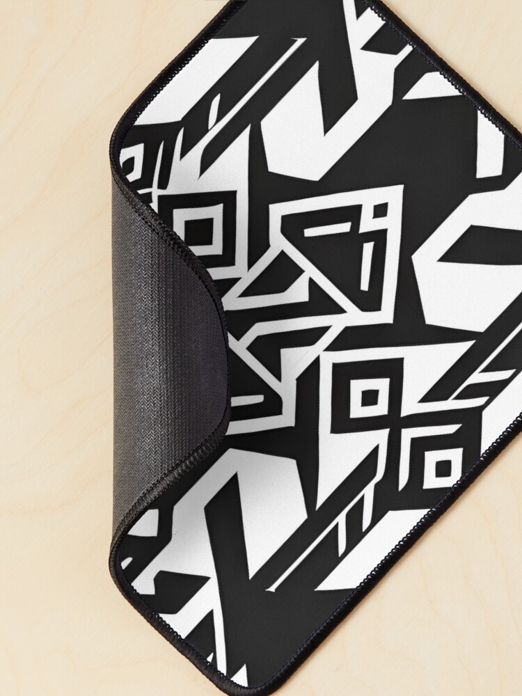 Thumbnail 2 of 5, Mouse Pad, Black and white Aztec pattern designed and sold by RuiFernandes.