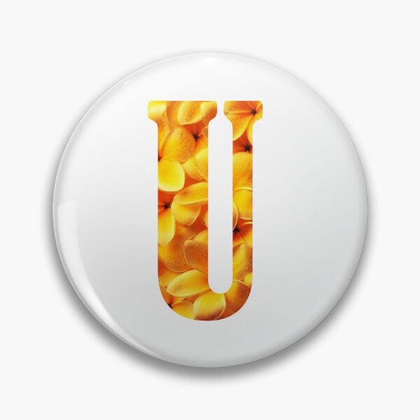 Artikelvorschau, U Botanical Monogram. Detailed YELLOW Flowers Drawing Sticker entworfen und verkauft von Cici-Chan.