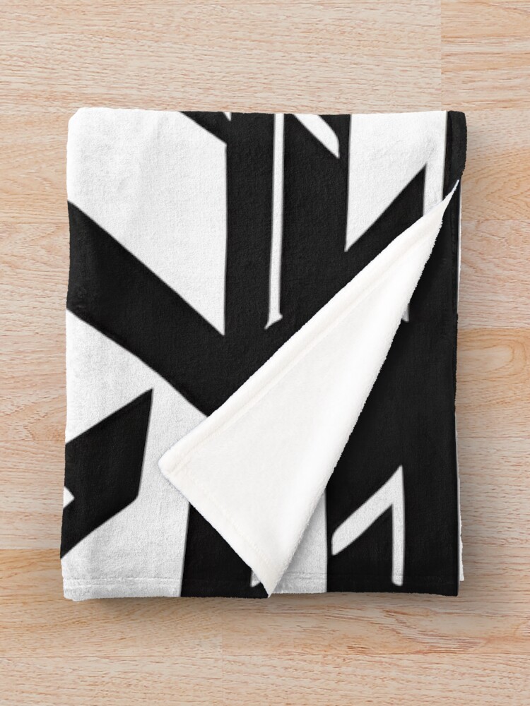 Thumbnail 3 of 6, Throw Blanket, Black and white Aztec pattern designed and sold by RuiFernandes.