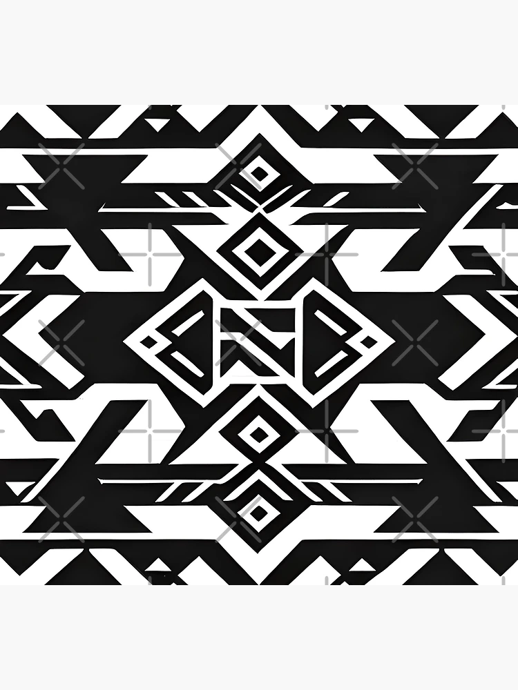 Thumbnail 5 of 5, Socks, Black and white Aztec pattern designed and sold by Rui Fernandes.