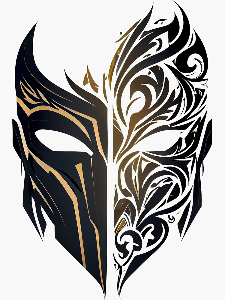 Black and Gold Tribal Mask