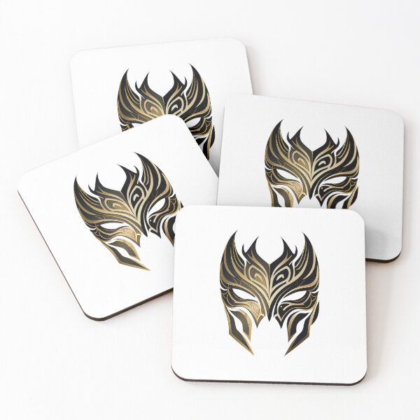 Item preview, Modern Black and Gold Superhero Tribal Mask designed and sold by ShadowAndSlate.