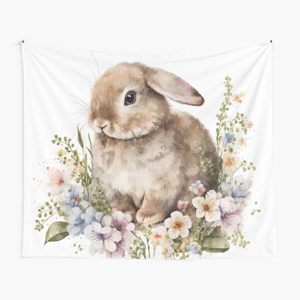 水彩壁絵watercolor“The Chilling Bunny Bunny” 10 Cool Bunny, Disco Bunny Clipart, Rabbit, Printable