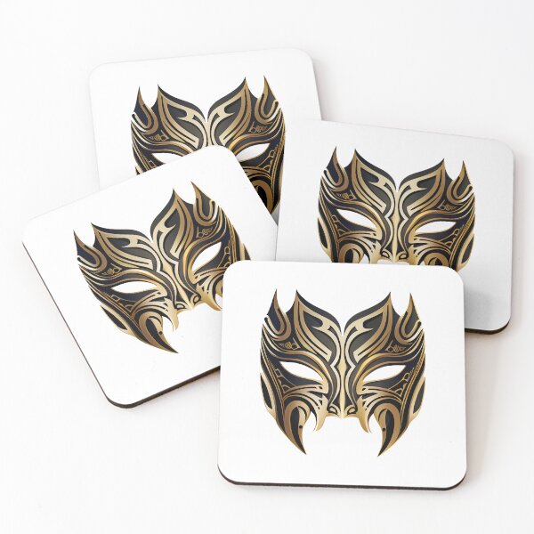 Item preview, Panther Black and Gold Superhero Tribal Mask designed and sold by ShadowAndSlate.