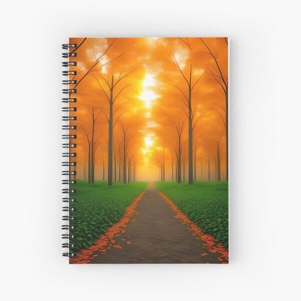 Aperçu de l'œuvre foret avec arbre orange créée et vendue par redstar-design.
