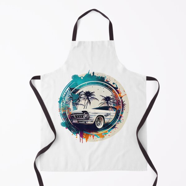 Item preview, Tropical White Classic Vintage Car designed and sold by ShadowAndSlate.