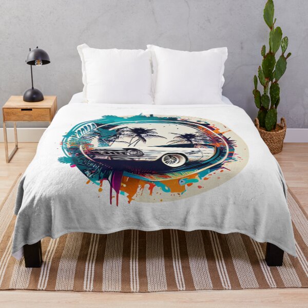 Item preview, Tropical White Classic Vintage Car designed and sold by ShadowAndSlate.