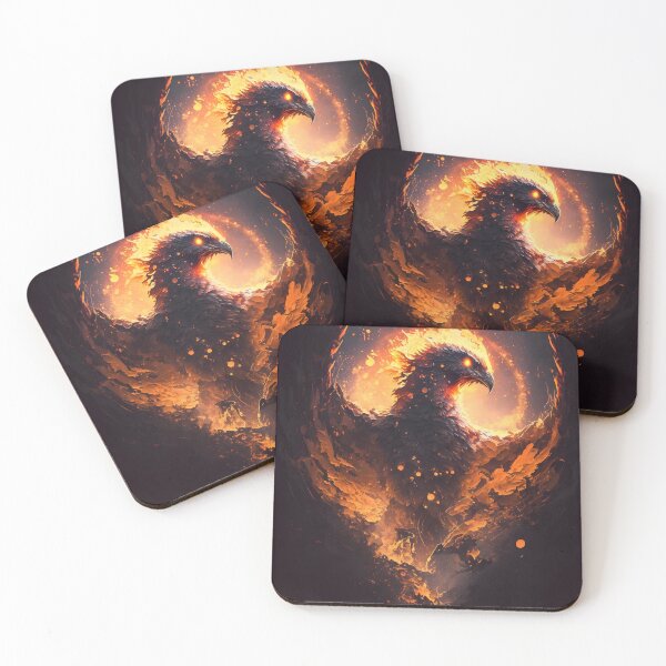 Item preview, Phoenix rising through darkness and fire illustration designed and sold by SilRaXi.