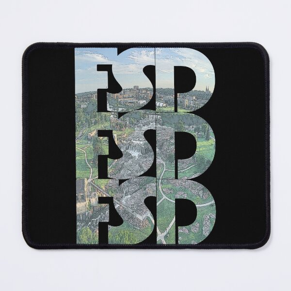 Item preview, Sioux Falls, South Dakota FSD Falls Cityscape Repeating Pattern designed and sold by CrabbyLobster.