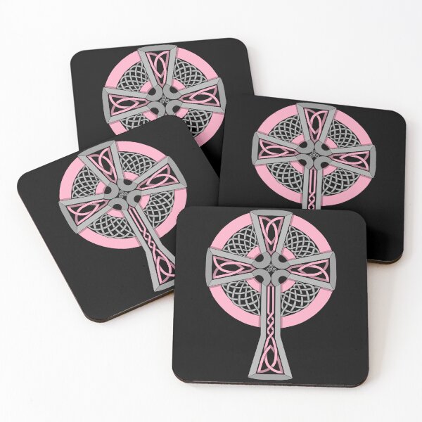 Item preview, Light Pink and Silver Celtic Style Cross, V2 designed and sold by AutumnJude Rowan.