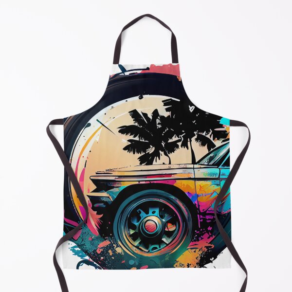 Item preview, Classic Car in Vintage Wheel with Paint Splatter designed and sold by ShadowAndSlate.