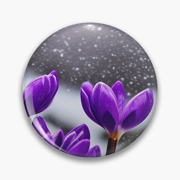 Item preview, crocus flowers in snow designed and sold by JuliVogel.