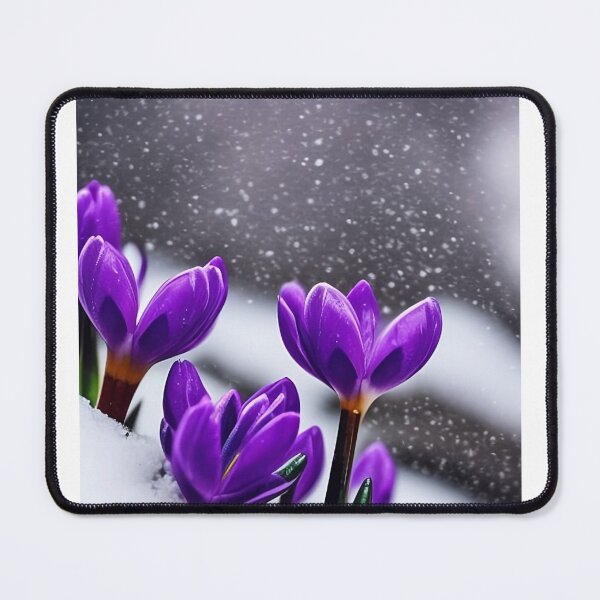 Item preview, crocus flowers in snow designed and sold by JuliVogel.